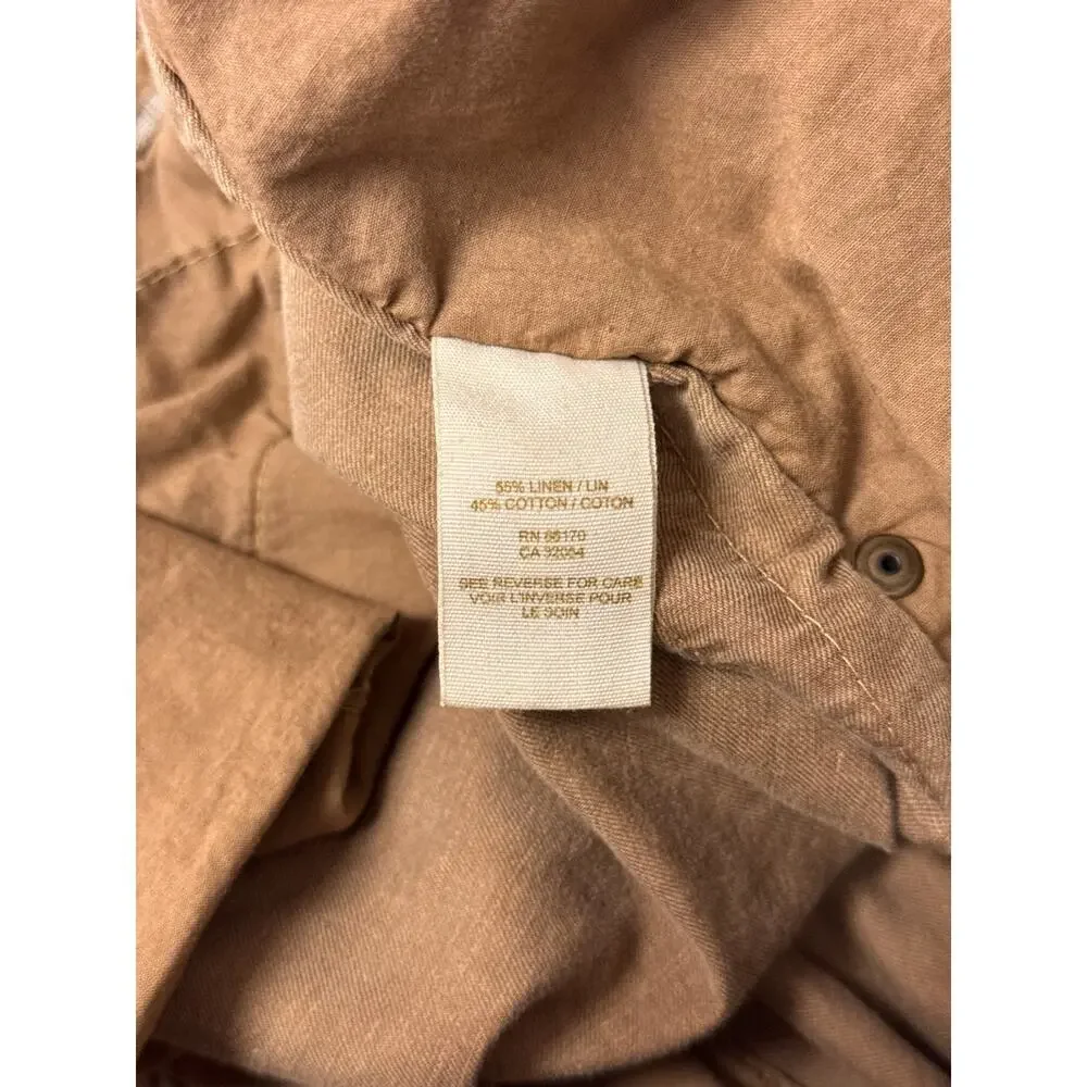 Vintage Free People Cargo Pants 8 Womens Y2K Cotton Linen Low Rise